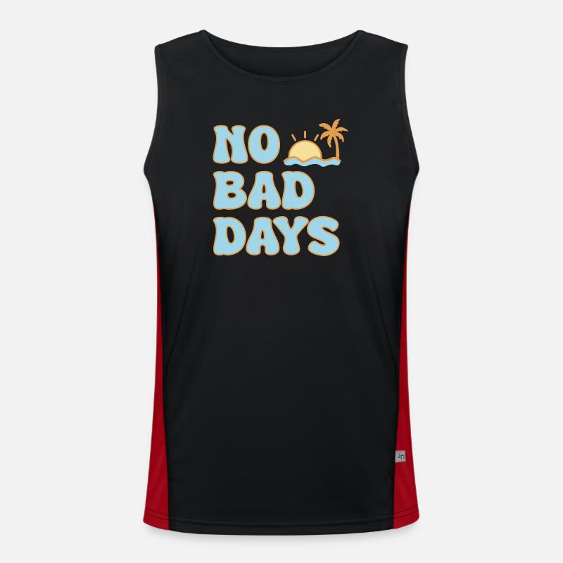 No Bad Days – a summer positive vibe Men's Functional Contrast Tank Top 