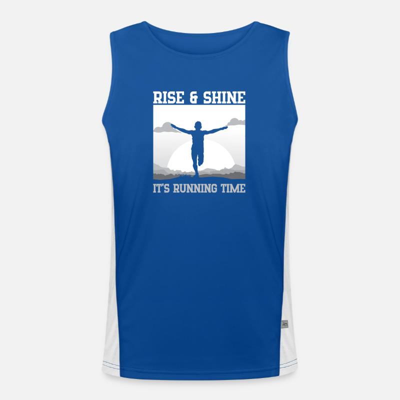 Marathon Runner Rise & Shine Running Gift Idea Funktionelles Kontrast-Tank Top für Männer 