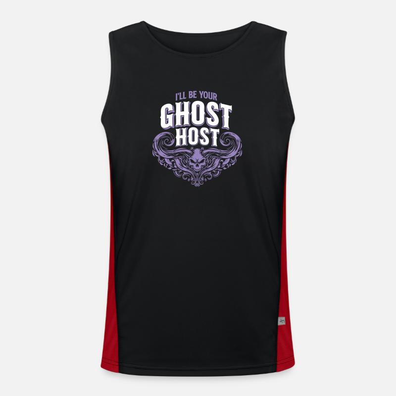 I'll Be Your Ghost Host — Spooky Host Einladung Funktionelles Kontrast-Tank Top für Männer 