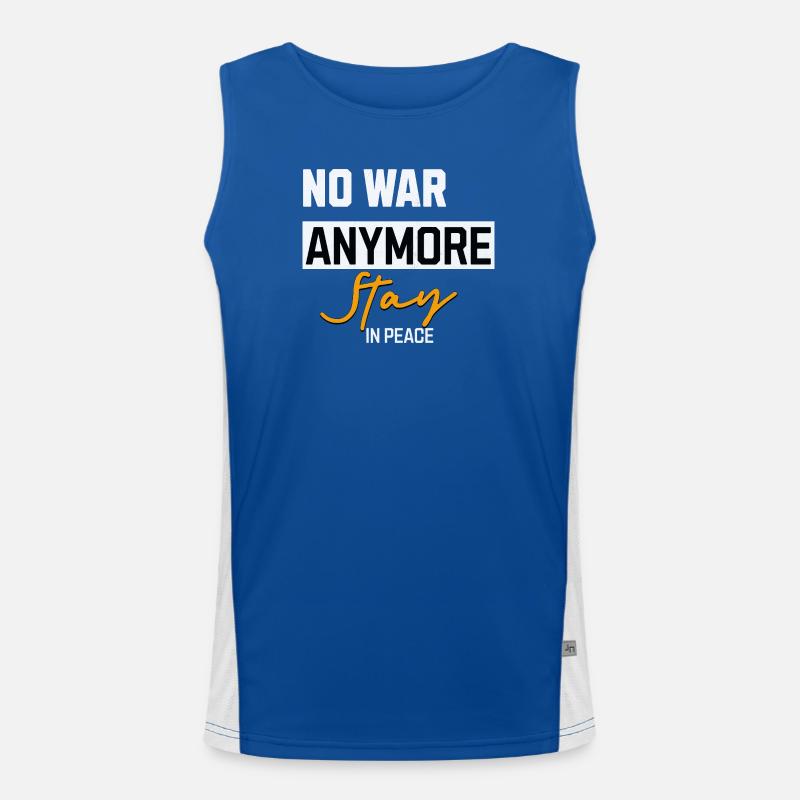 No more war Stay in Peace Men's Functional Contrast Tank Top 
