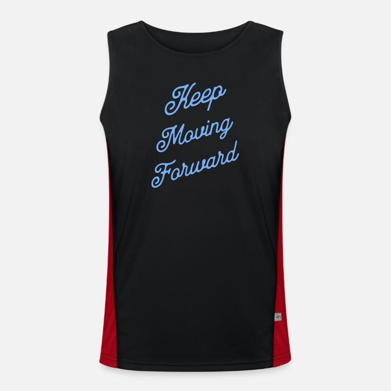 Keep Moving Forward - Men's Functional Contrast Tank Top  - black/red