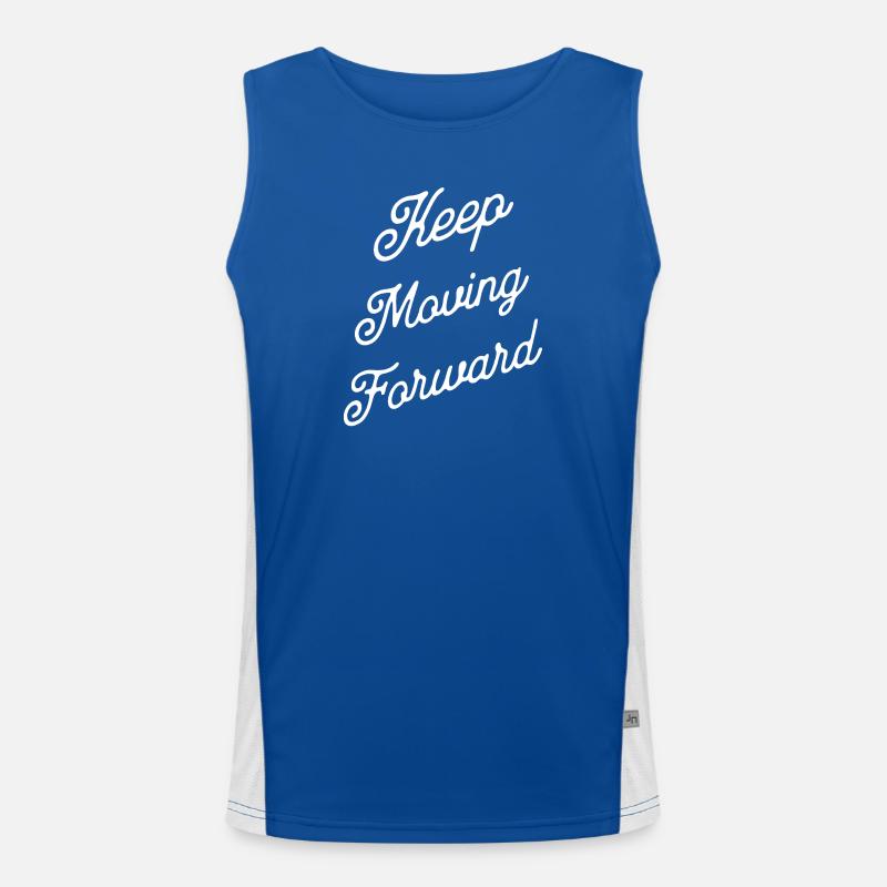 Advanced Always Lettering Script Men's Functional Contrast Tank Top 