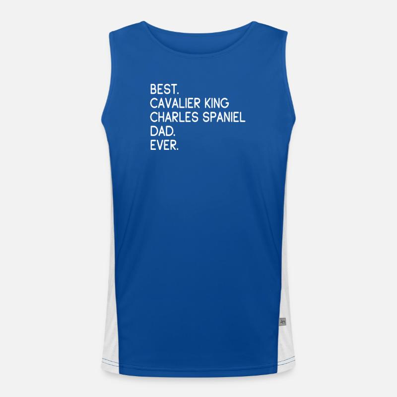 Cavalier King Charles Spaniel Funktionelles Kontrast-Tank Top für Männer 