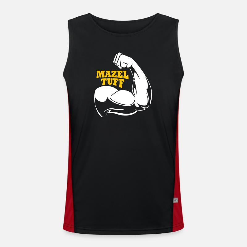 Hanoukka Hanoukka Hanoukka - Débardeur respirant contrasté Homme  - noir/rouge