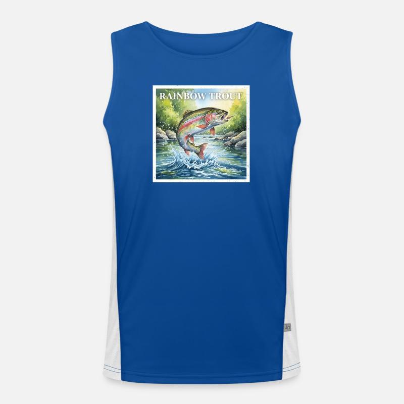 rainbow trout Men's Functional Contrast Tank Top