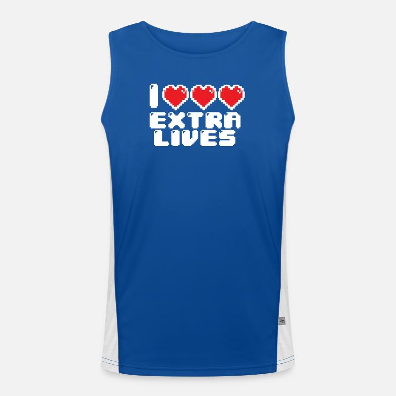 Extreme Pixel Heart Men's Functional Contrast Tank Top 