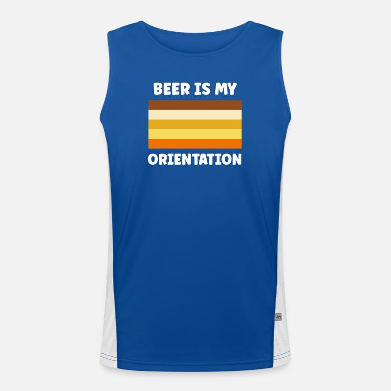 Bière est mon orientation Débardeur respirant contrasté Homme 