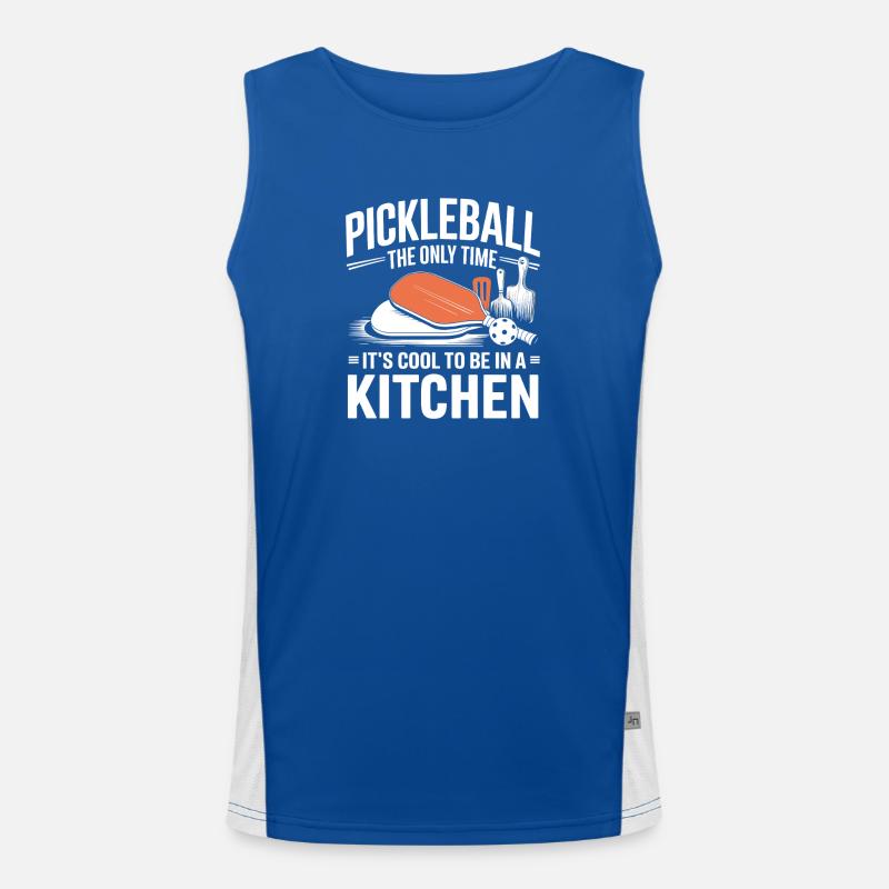 Pickleball Kitchen Ball Men's Functional Contrast Tank Top 