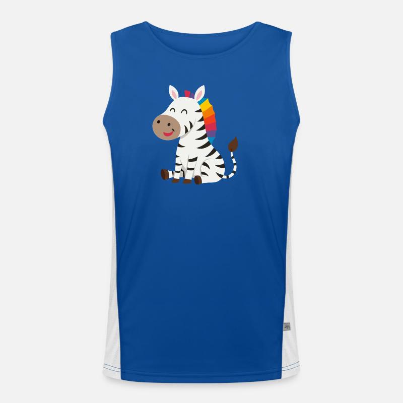 Süßes Zebra Design Funktionelles Kontrast-Tank Top für Männer 