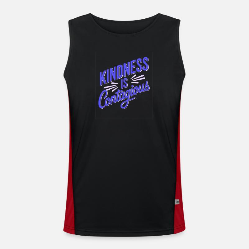 Kindness Is Contagious Men's Functional Contrast Tank Top 