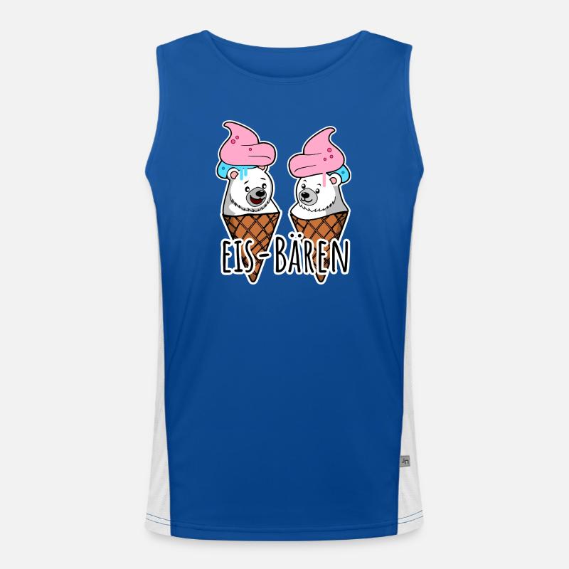 Zwei leckere Eis Bären an der Eisdiele Funktionelles Kontrast-Tank Top für Männer 