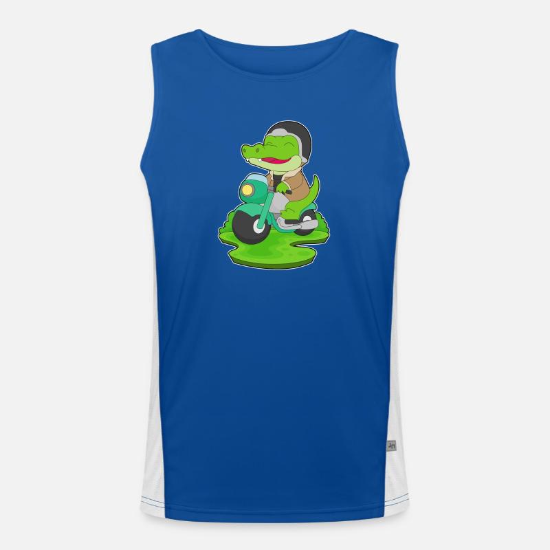 Krokodil Motorroller Funktionelles Kontrast-Tank Top für Männer 