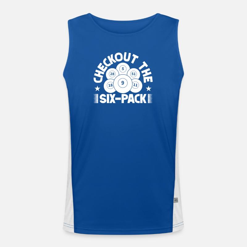 Bingo Player Checkout The Six-Pack Bingo Funktionelles Kontrast-Tank Top für Männer 