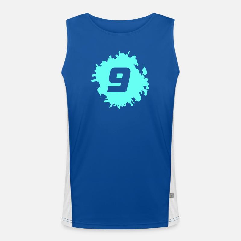 Neuf graphiques Cyan Splash Débardeur respirant contrasté Homme 