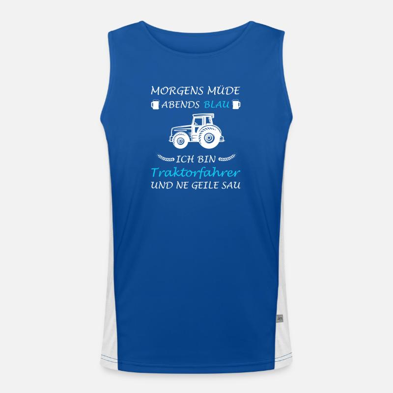 Tractor Tractor Driver Tractor Driver Farmer Trakt Men's Functional Contrast Tank Top 