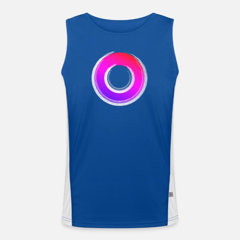 Gradient Ring Glanz Funktionelles Kontrast-Tank Top für Männer 