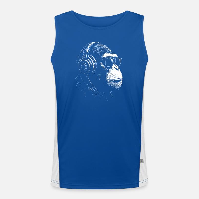 Casque Singe avec lunettes de soleil Débardeur respirant contrasté Homme 