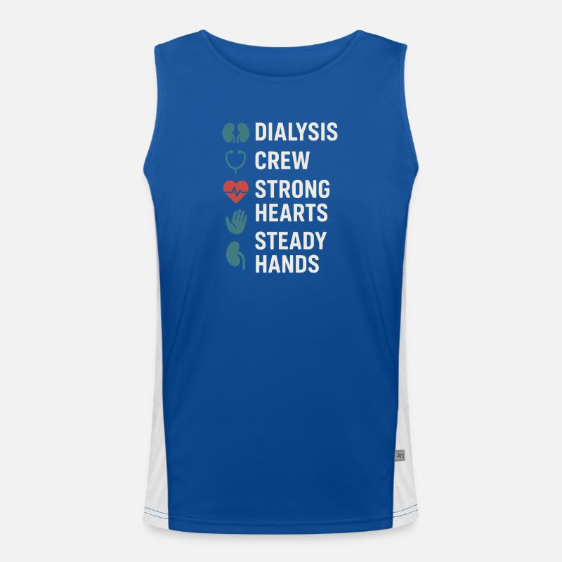 Dialyse Schwester Tech Nierenpflege Nephrologie Funktionelles Kontrast-Tank Top für Männer 