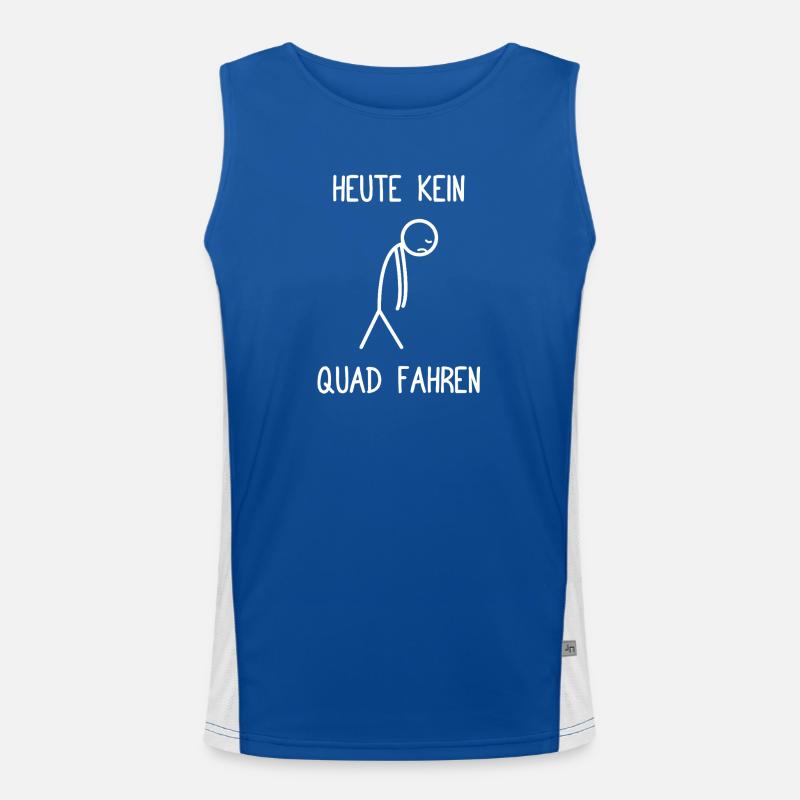 No quad biking today Biker ATV quad biker Men's Functional Contrast Tank Top 