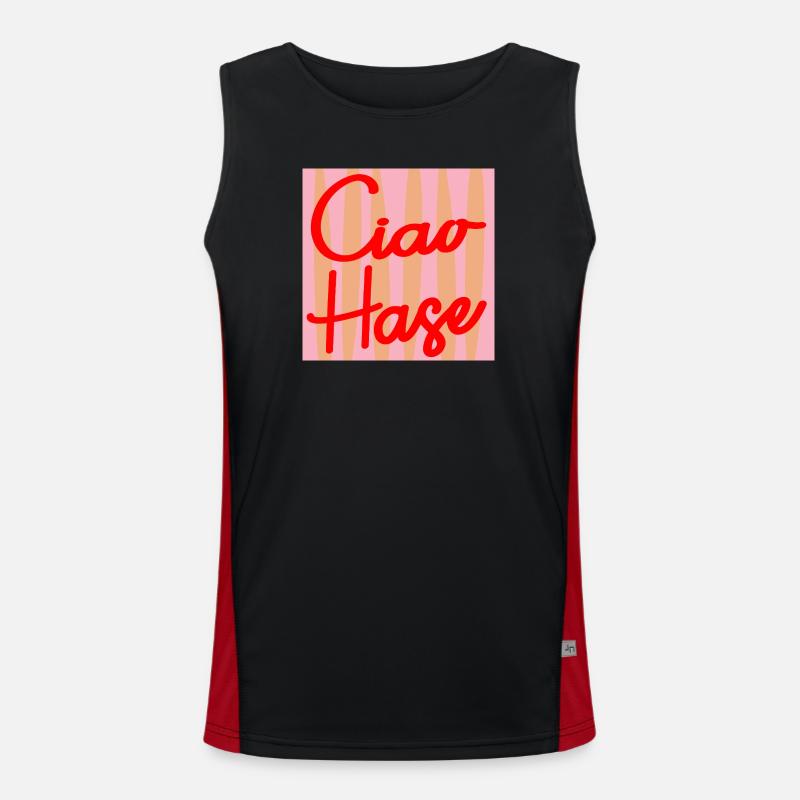 CIAO HAR SELVVERD - Funksjonell kontrast-singlet for menn  - svart/rød