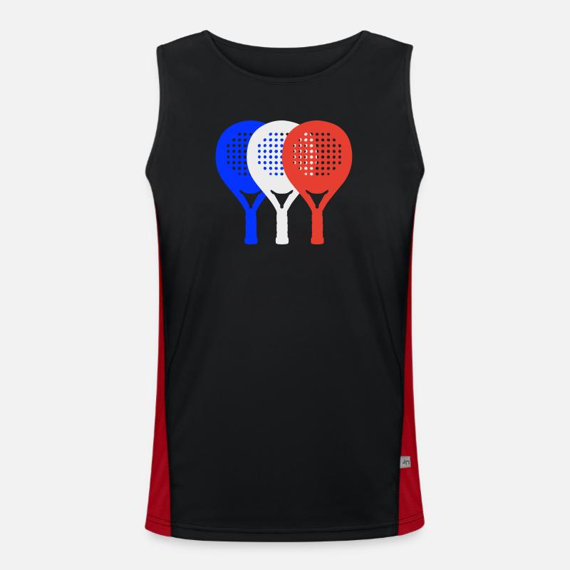 Padel-Frankreich2 Funktionelles Kontrast-Tank Top für Männer 