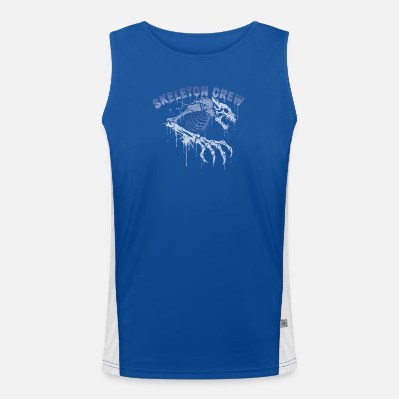 Skelett Werwolf Graffiti Funktionelles Kontrast-Tank Top für Männer 