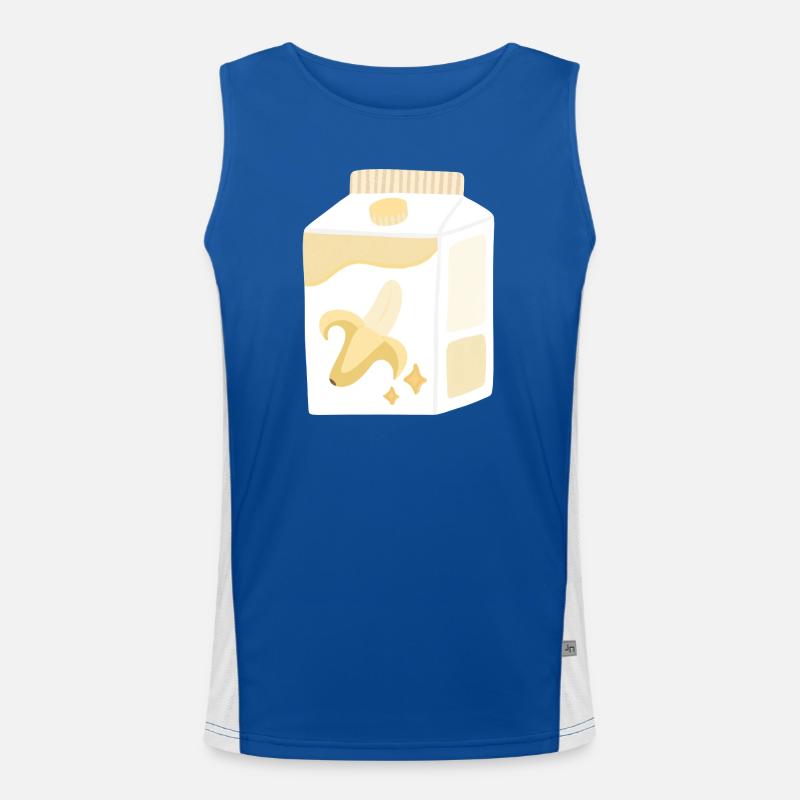 Bananenmilch Karton Funktionelles Kontrast-Tank Top für Männer 