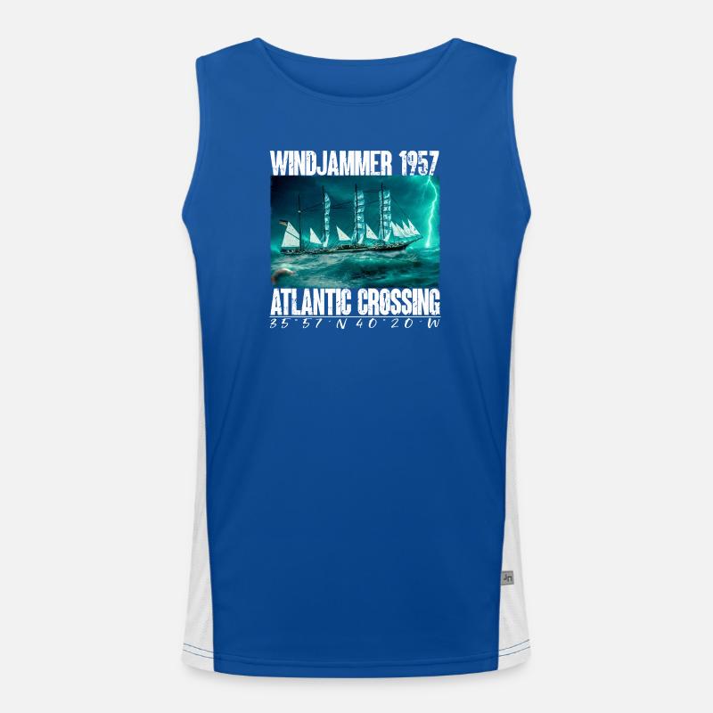 Windjammer 1957 - Atlantiküberquerung Funktionelles Kontrast-Tank Top für Männer 