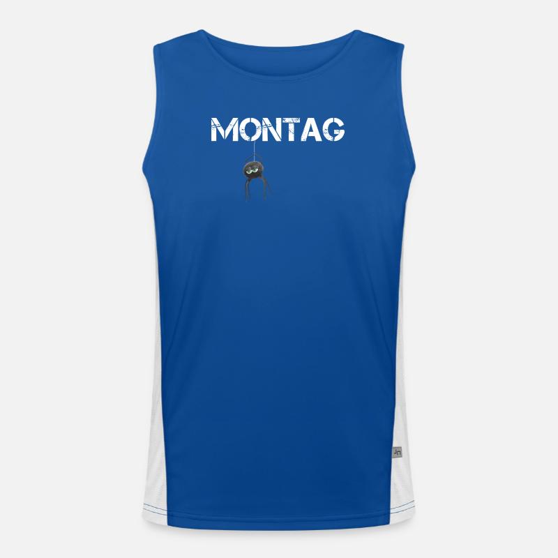Montags Spinne Funktionelles Kontrast-Tank Top für Männer 