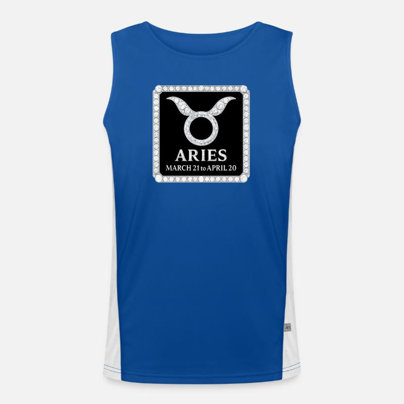 Sternzeichen Widder  Funktionelles Kontrast-Tank Top für Männer 