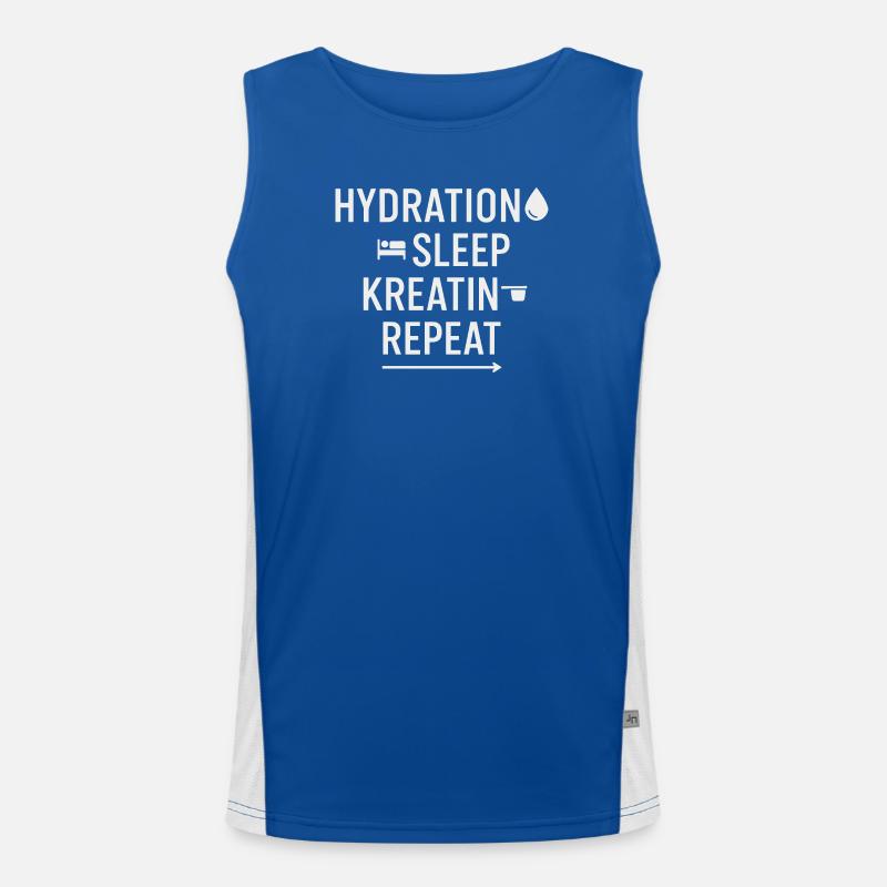 Hydration Sleep Creatine Repeat Men's Functional Contrast Tank Top 