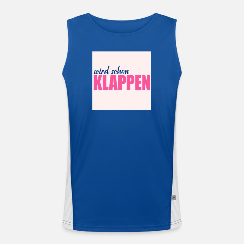 Wird schon klappen Optimismus Funktionelles Kontrast-Tank Top für Männer 