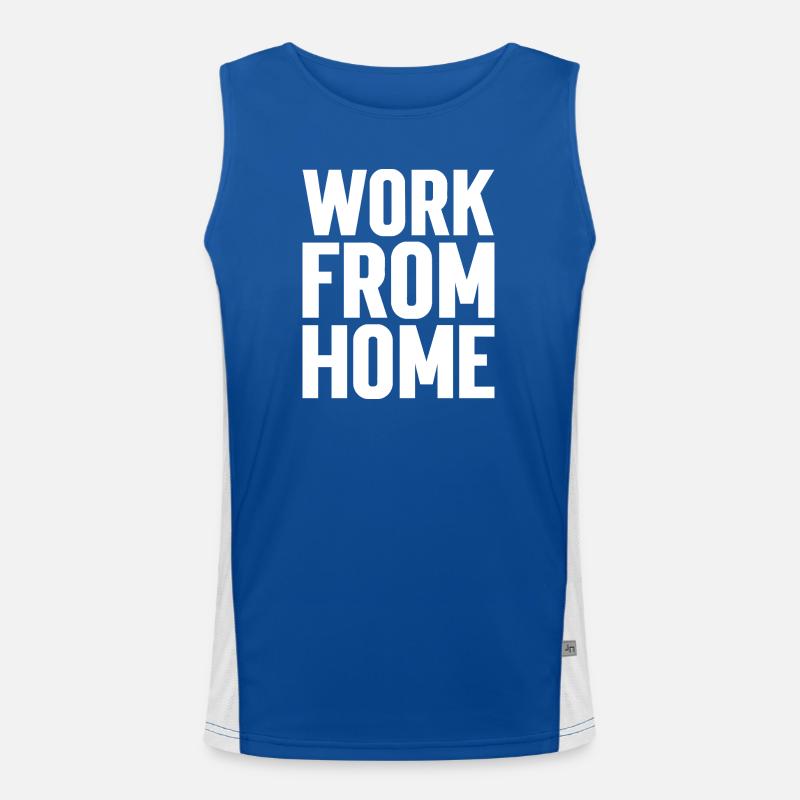 Work from home motivating tee Men's Functional Contrast Tank Top 