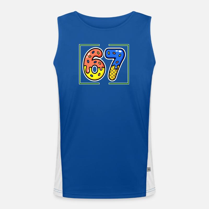 Sixty-seven, 67, 6, 7 Men's Functional Contrast Tank Top 