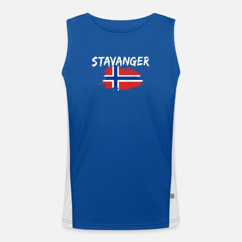 Stavanger Norwegen Funktionelles Kontrast-Tank Top für Männer 