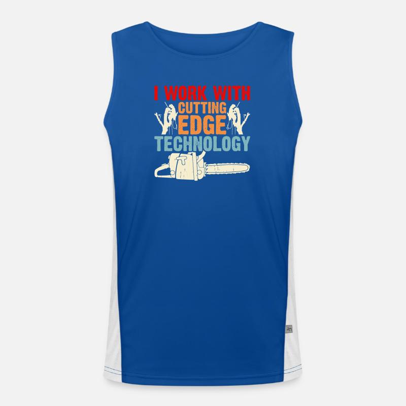 Baumpfleger Holzarbeiter Waldarbeiter Geschenk Funktionelles Kontrast-Tank Top für Männer 