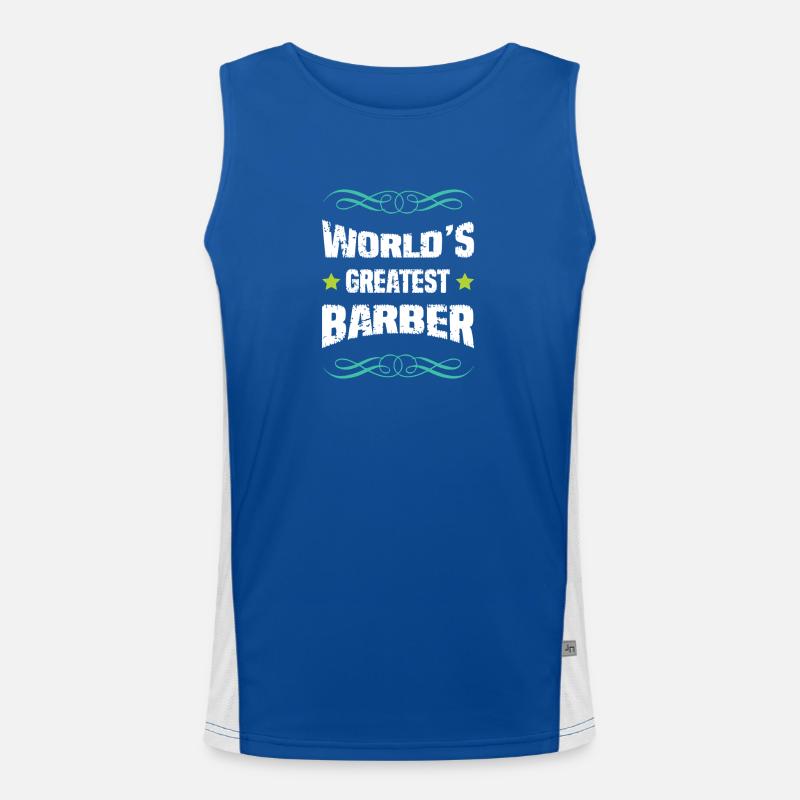 World's Greatest Barber Funktionelles Kontrast-Tank Top für Männer 