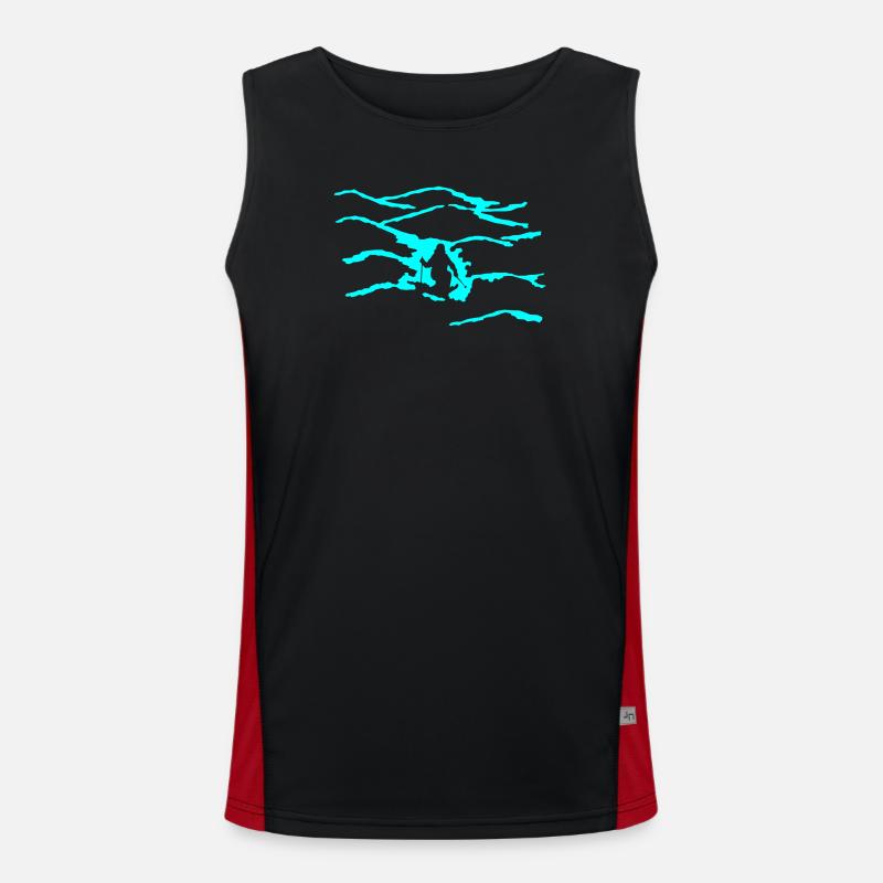 Mogul skiing Funktionelles Kontrast-Tank Top für Männer 