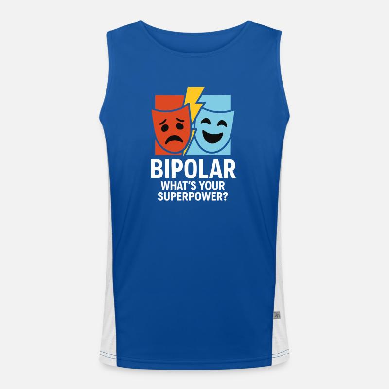 Bipolar What’s Your Superpower – Statement Design Funktionelles Kontrast-Tank Top für Männer 