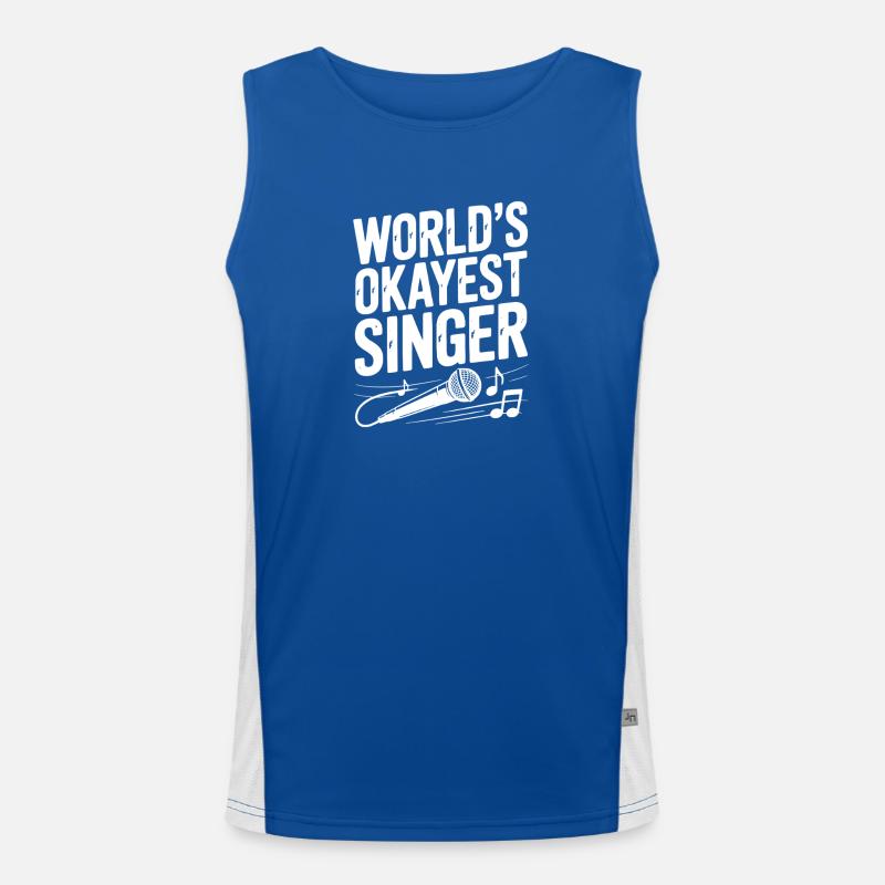 Die okayste Sängerin der Welt Funktionelles Kontrast-Tank Top für Männer 