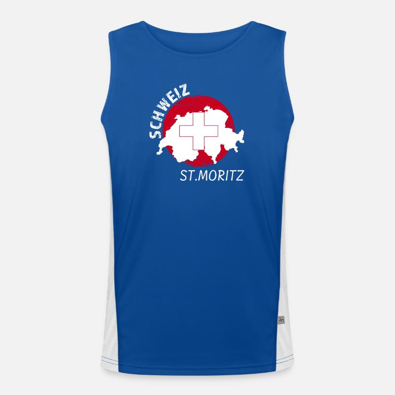St. Moritz Funktionelles Kontrast-Tank Top für Männer 
