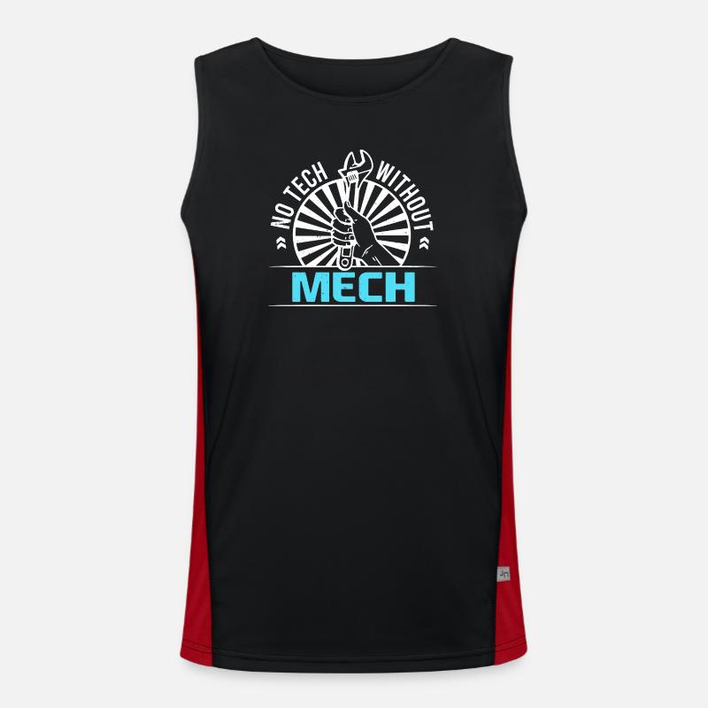 Mechanical Engineering Mechanical Engineer - Men's Functional Contrast Tank Top  - black/red