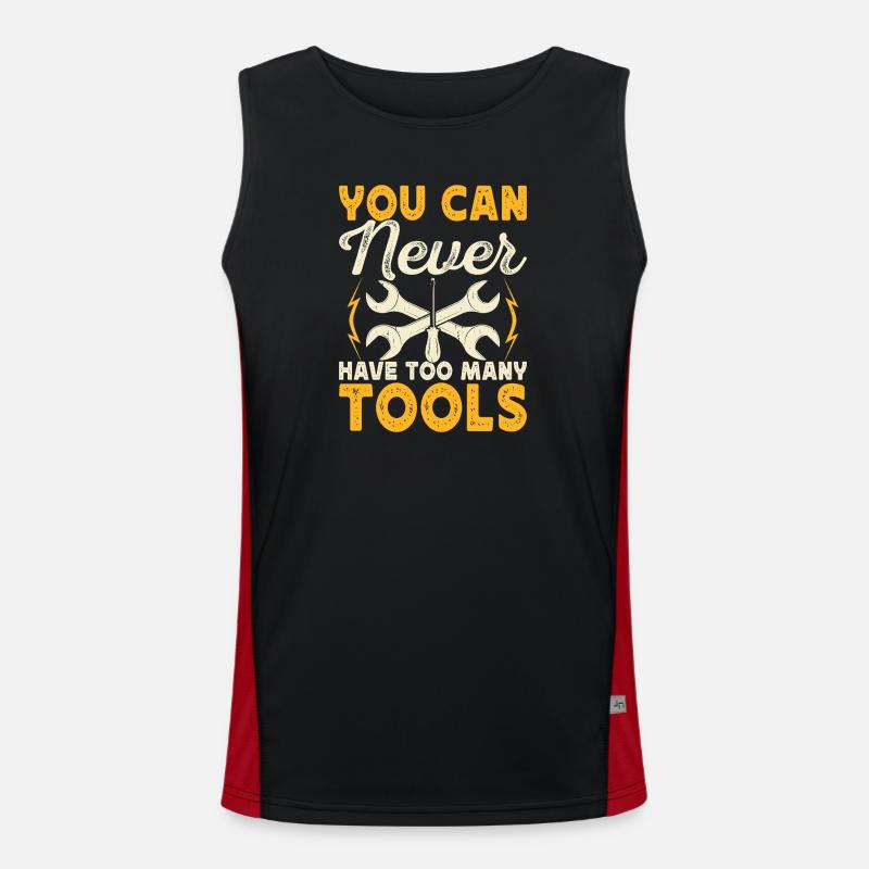 Car Mechanic Mechatronics Technician Gift - Men's Functional Contrast Tank Top  - black/red