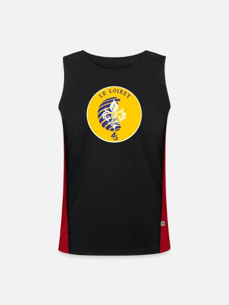 Fleur de Lys Loiret 45 - Men's Functional Contrast Tank Top  - black/red