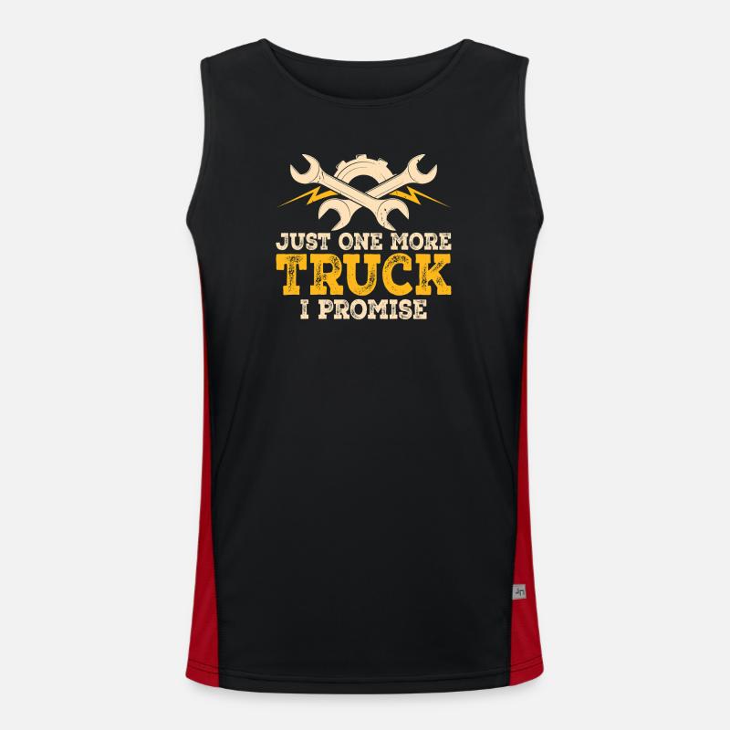 Mechanic Mechatronics Technician Screwdriver Gift - Men's Functional Contrast Tank Top  - black/red