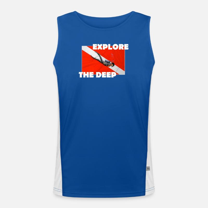 EXPLORE THE DEEP Men's Functional Contrast Tank Top 