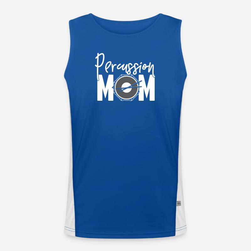 Percussion Mama Band Muttertagsgeschenk Drumline Mama Funktionelles Kontrast-Tank Top für Männer 