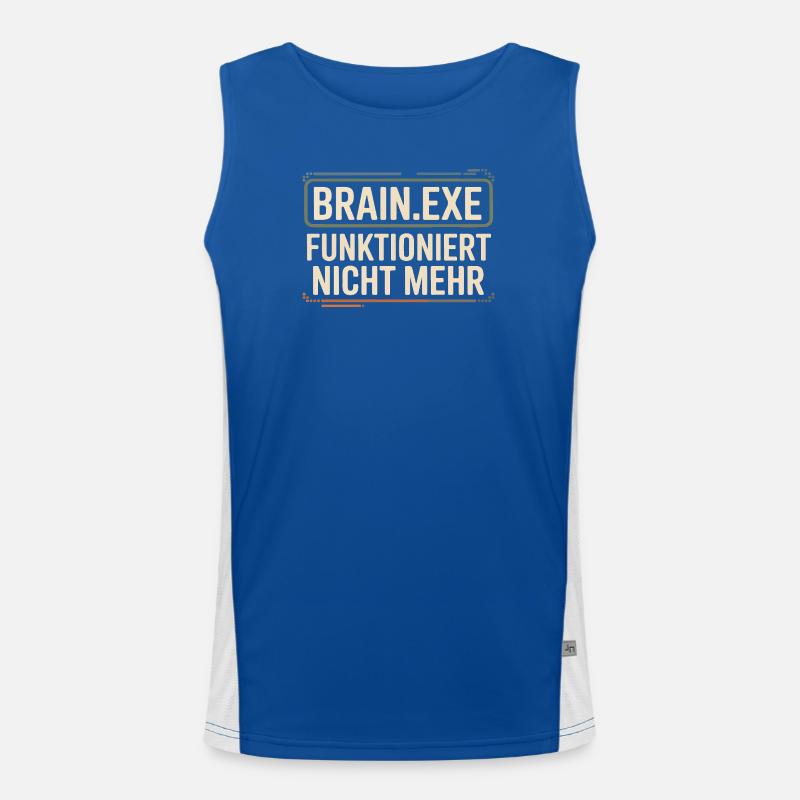Brain.exe Doesn't Work Anymore – Funny Nerd Men's Functional Contrast Tank Top 