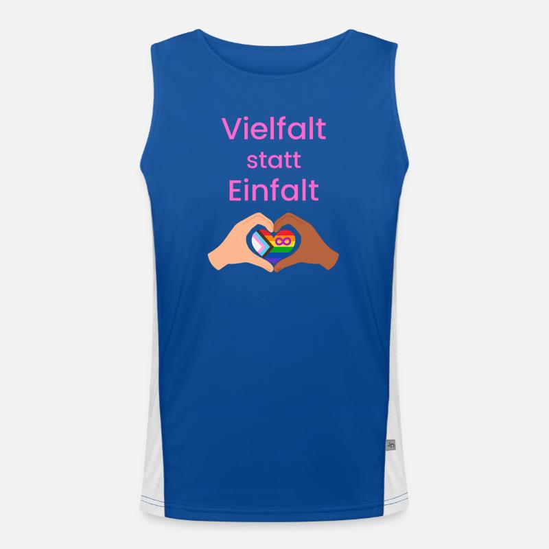 Vielfalt statt Einfalt Funktionelles Kontrast-Tank Top für Männer 