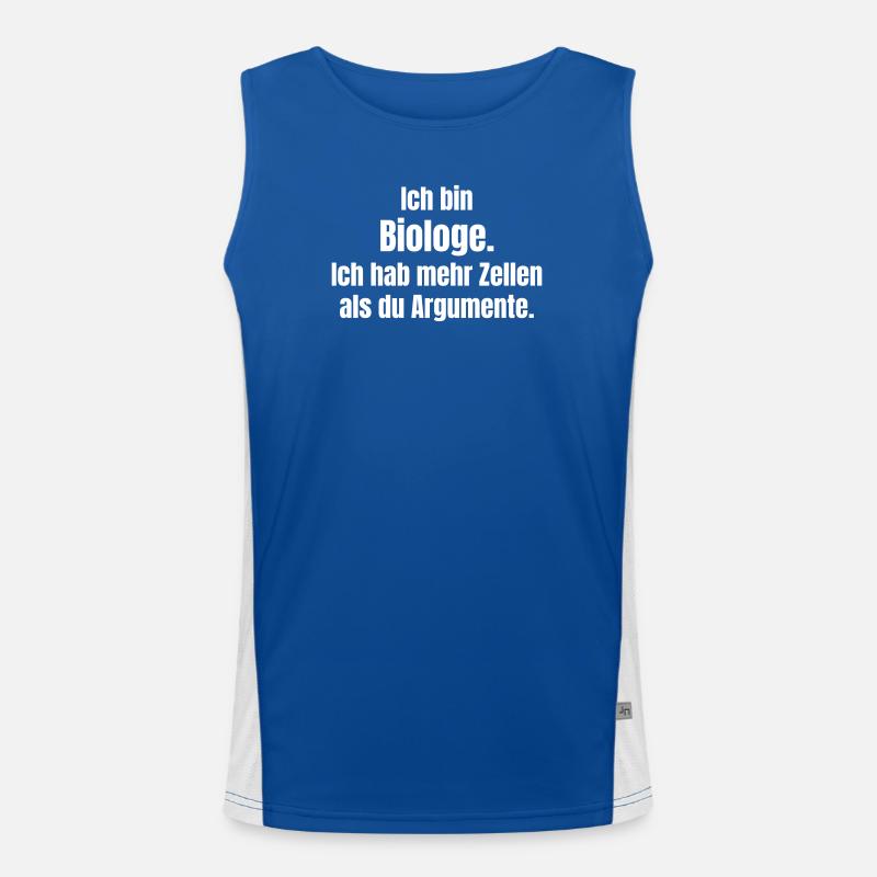I'm a biologist – More cells than arguments Men's Functional Contrast Tank Top 
